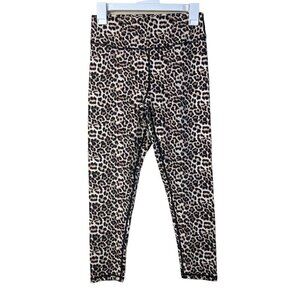 Zyia Active Brilliant Scrunchy High Rise 7/8 Leggings Leopard Print Women's 8-10